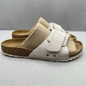 Birkenstock Kyoto Womens Size 10 (EU 41) Sandals Vintage White Beige Suede Slide